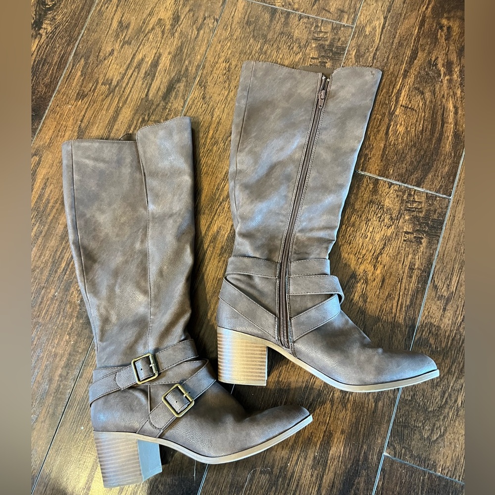 Womens Dark Brown Riding Boots Size 7 Medium